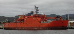 Icebreaker Aurora Australis in Hobart